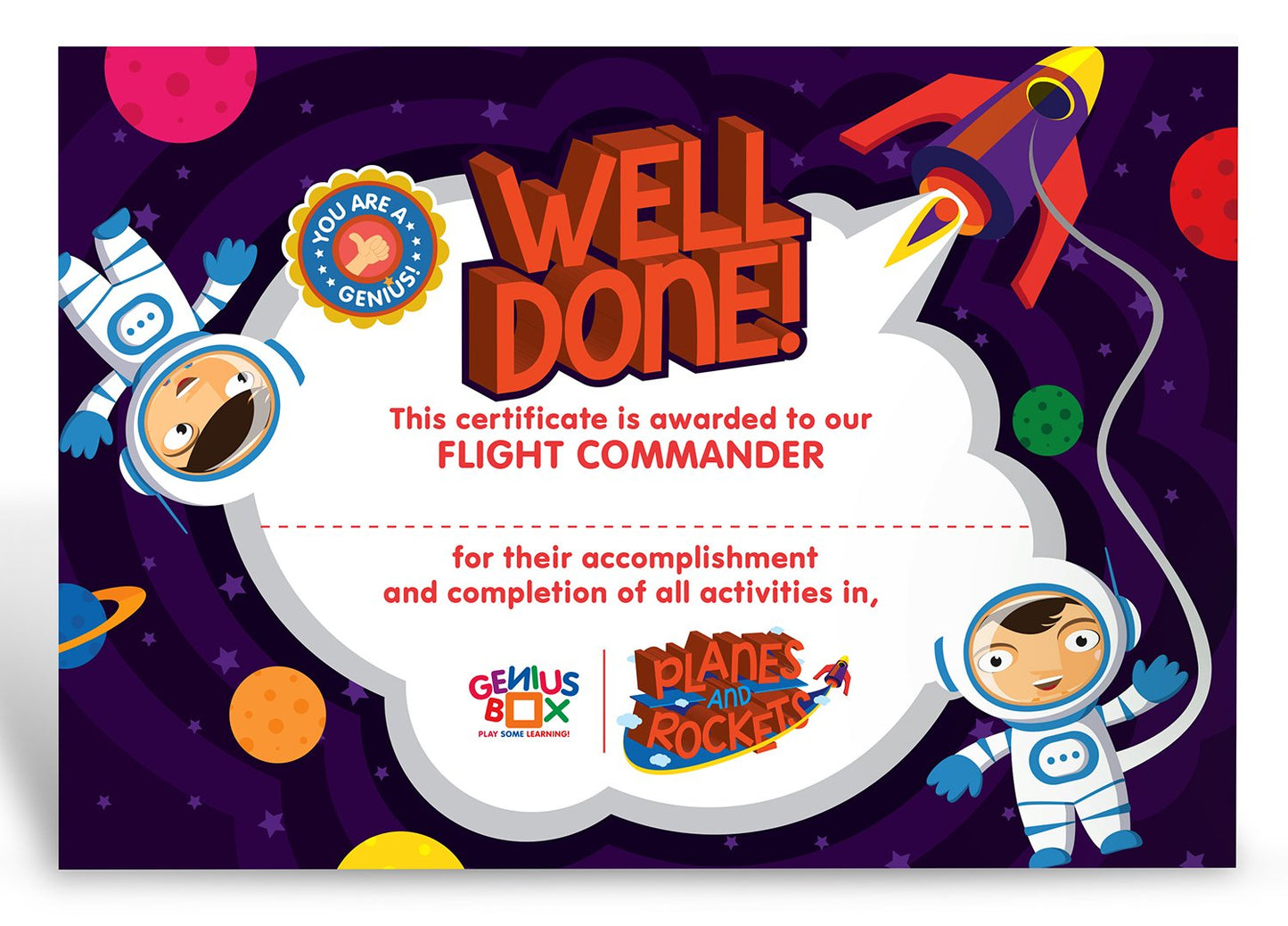 Genius Box Educational Toy for 5+ Year Age: Planes and Rockets DIY, Activity Kit, Learning Kit, Educational Kit, STEM Toy 20 Activity Kit - Gifts4All