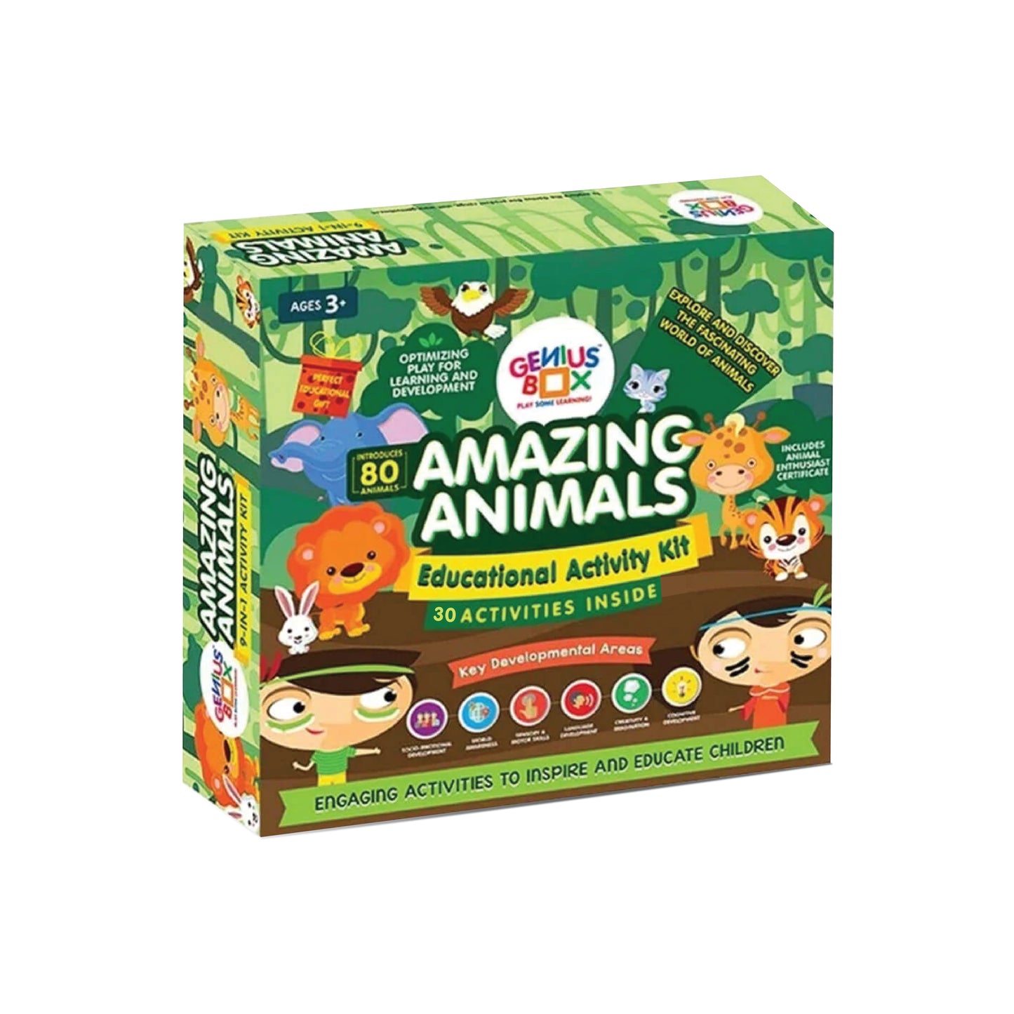 Genius Box - Play some Learning Activity Kit for 3+ Year age: Amazing Animals DIY, Educational Toy, Learning Kit, Educational Kit, STEM Toy 30 Activity Kit - Gifts4All