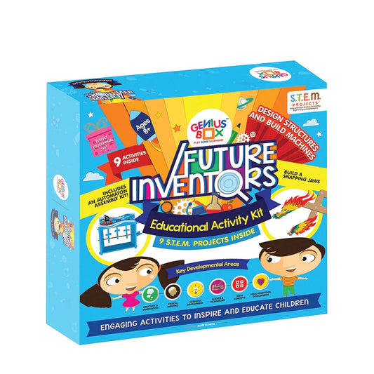 Genius Box - Play some Learning 5 in 1 Activity S.T.E.M Learning Kit for Children Age 8 Years and Up: Future Inventors Activity Kit (Multicolour) - Gifts4All