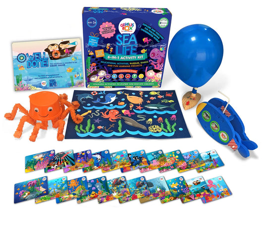 Genius Box - Play some Learning Educational Toy for 5+ Year Age: Sea Life DIY,Activity Kit, Learning Kit, Educational Kit, STEM Toy - Gifts4All