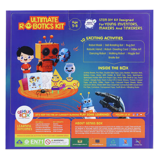 Genius Box Play some Learning Educational Toy for 5+ Year Age Ultimate Robotics Kit STEM DIY Learning 10 Multi Activity kit - Gifts4All