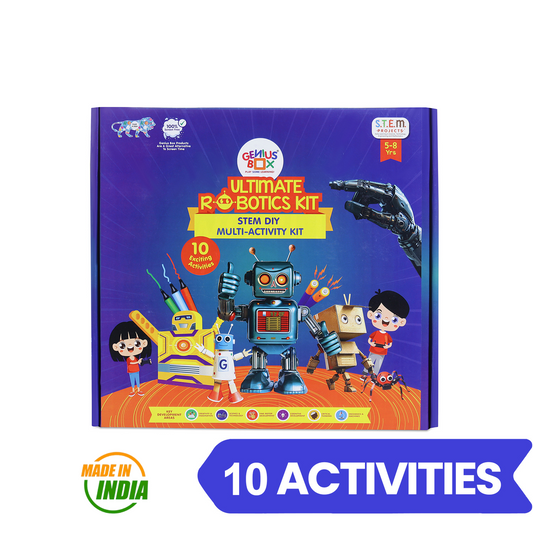 Genius Box Play some Learning Educational Toy for 5+ Year Age Ultimate Robotics Kit STEM DIY Learning 10 Multi Activity kit - Gifts4All