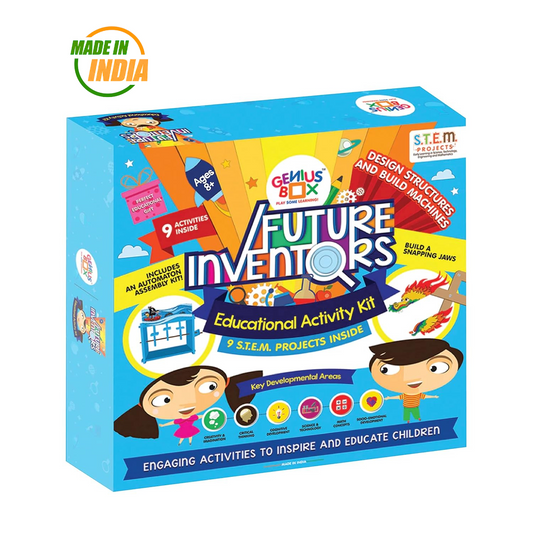 Genius Box - Play some Learning 5 in 1 Activity S.T.E.M Learning Kit for Children Age 8 Years and Up: Future Inventors Activity Kit (Multicolour)