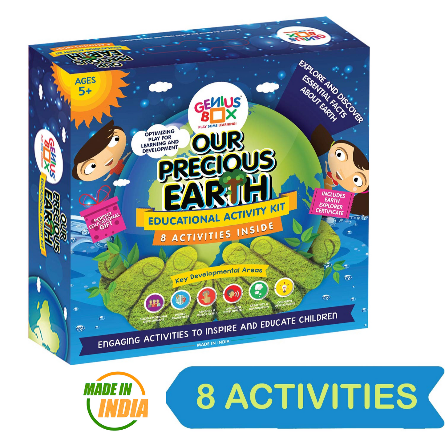 Genius Box Educational Toy for 5 Years and Up: Our Precious Earth DIY, Activity Kit, Experiment, Learning Kit, Educational Kit, STEM Toy - Gifts4All
