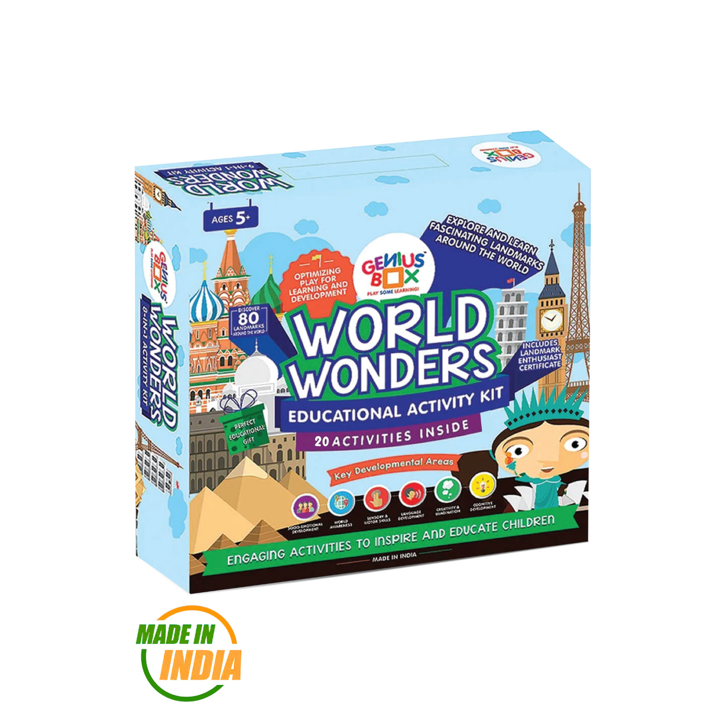 Genius Box Educational Toy for 5+ Year Age: World Wonders DIY, Activity Kit, Learning Kit, Educational Kit, STEM Toy 20 Activity Kit - Gifts4All