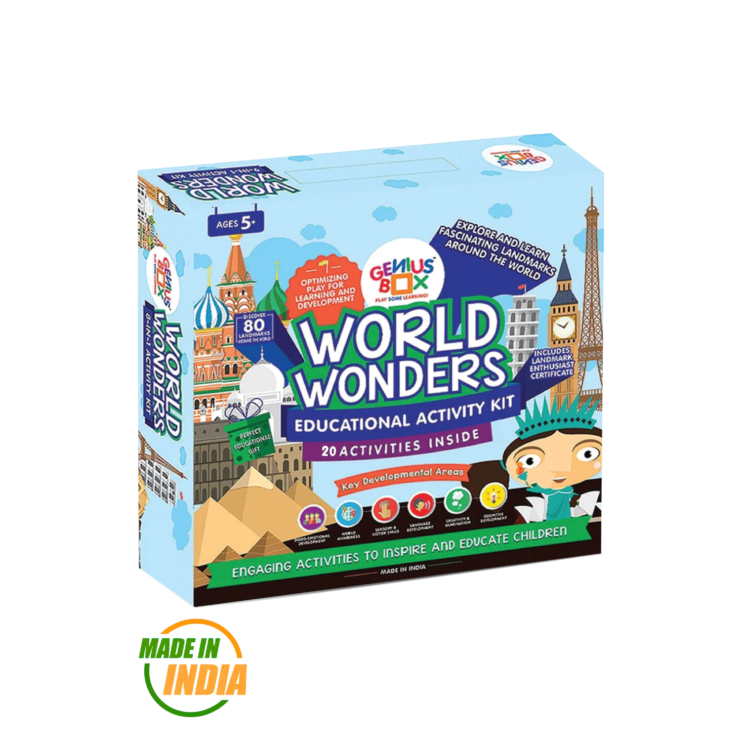 Genius Box Educational Toy for 5+ Year Age: World Wonders DIY, Activity Kit, Learning Kit, Educational Kit, STEM Toy 20 Activity Kit