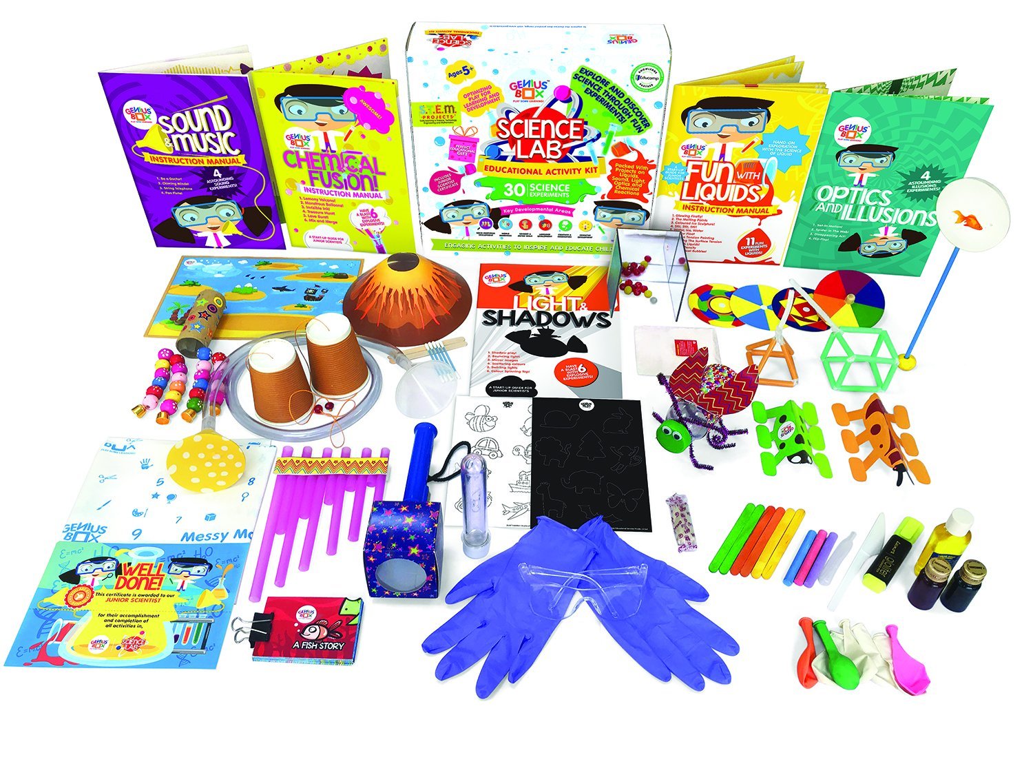 Genius Box Educational Toy for 5 Years and Up: Ultimate Science Lab DIY, Activity Kit, Learning Kit, Educational Kit, STEM Toy 100 Activity Kit