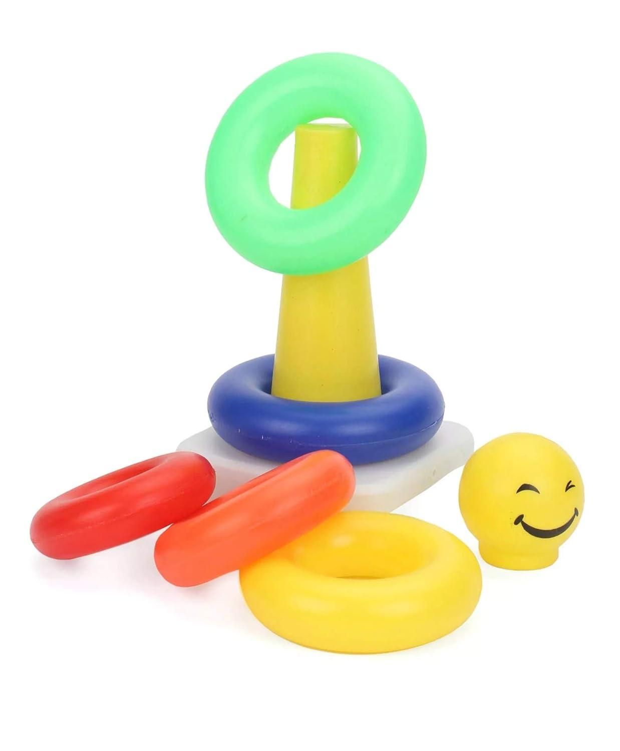 Junior Smiley Stacking Multicolour 5 Rings for Toddlers - Gifts4All