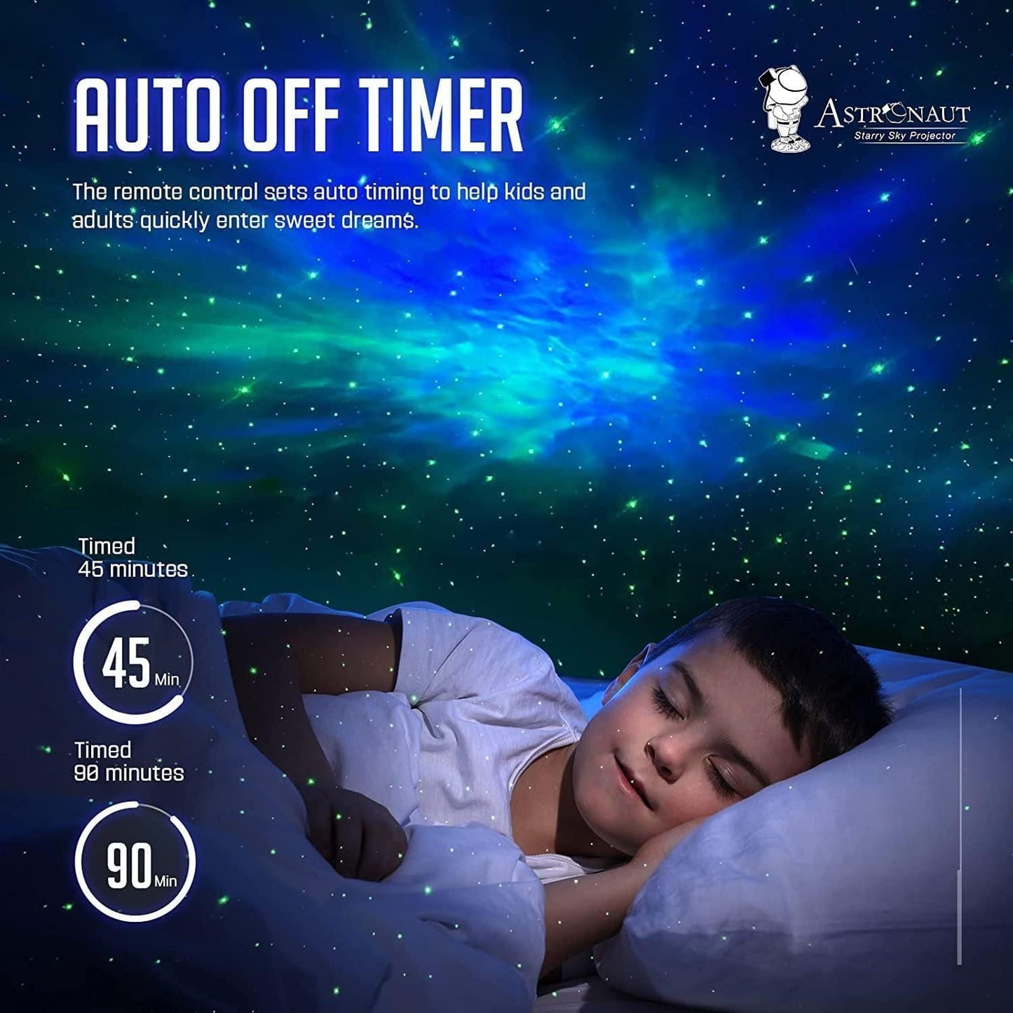 Astronaut Galaxy Projector - 360 Magnetic Head Rotation, Remote Control - Gifts4All