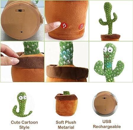 LED Musical Dancing & Mimicry Cactus Toy - Gifts4All