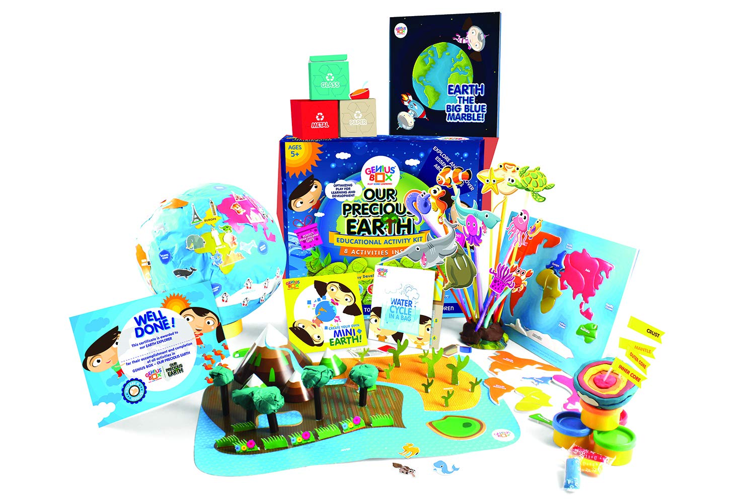 Genius Box Educational Toy for 5 Years and Up: Our Precious Earth DIY, Activity Kit, Experiment, Learning Kit, Educational Kit, STEM Toy