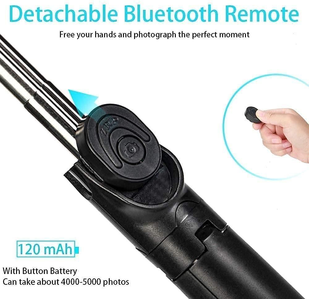 Extendable Flash 3-in-1 Selfie Stick Tripod with Bluetooth Remote - Gifts4All