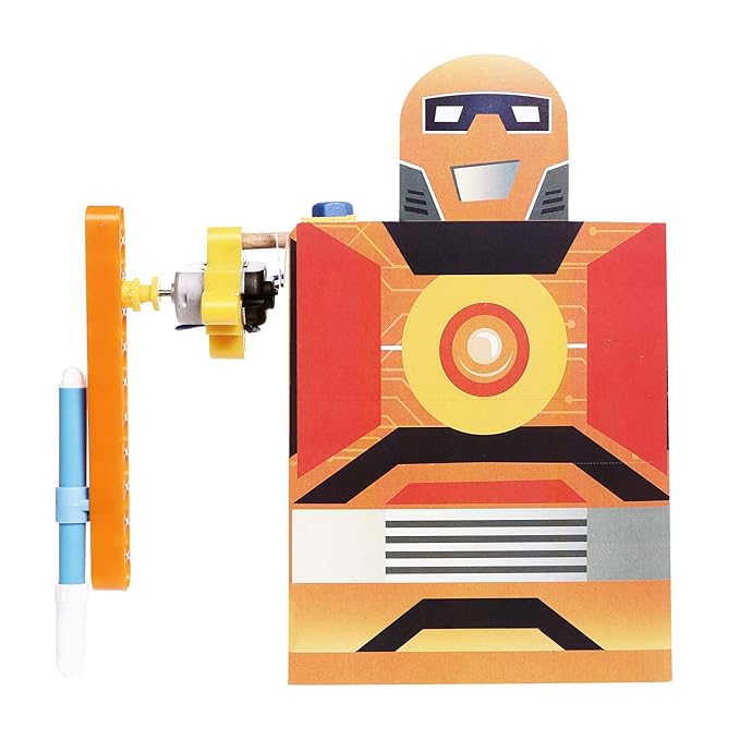 Genius Box - Play Some Learning Genius Box Educational Toy - Play Some Learning 3 in 1 Activity S.T.E.M Learning Kit for Children Age 7+ : Wiggle Bot Activity Kit - Multicolor - Gifts4All