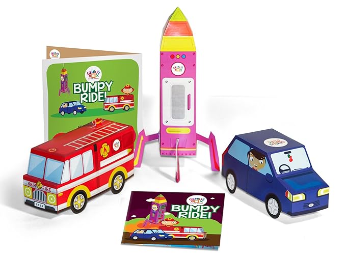 Genius Box - Play some Learning Transport Express Activity Kit,Paper,Multicolor (PLAK0016) 30 Activity Kit - Gifts4All