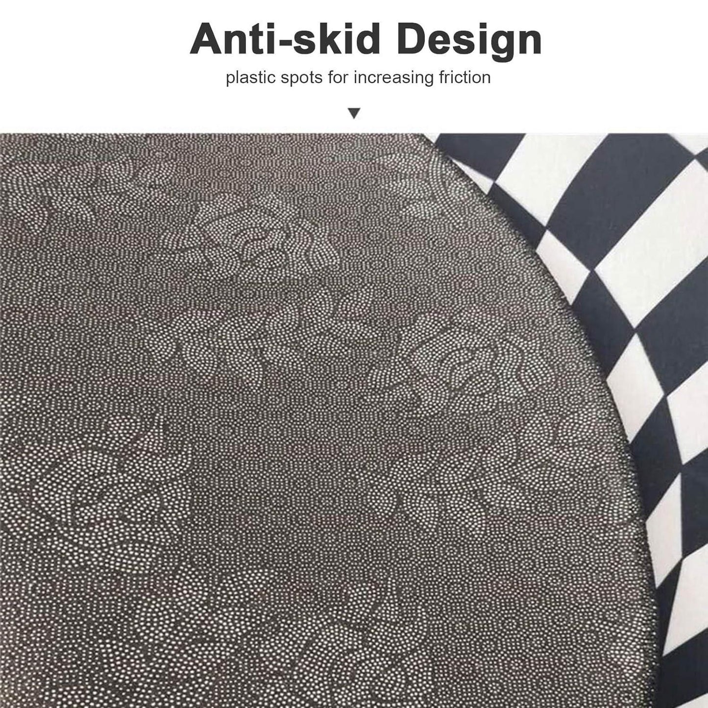 Black & White Checks Round 3D Printed Carpet - Gifts4All