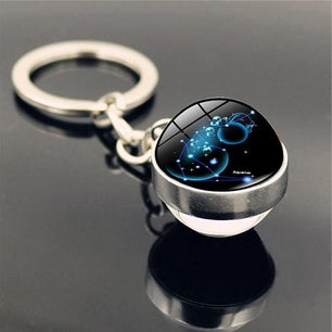 Zodiac Gemstone Keychain