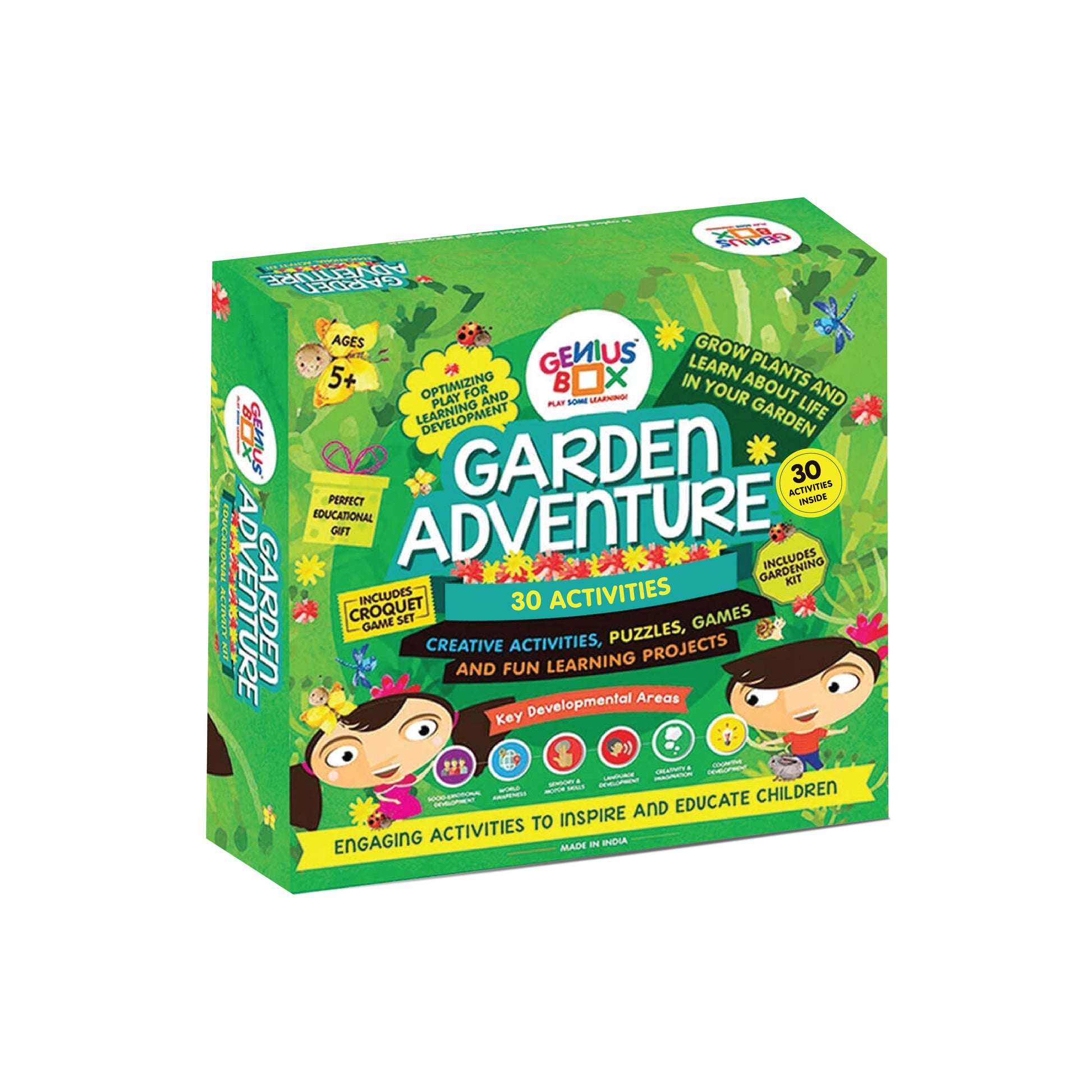 Genius Box Learning STEM Toy for 5+ Year Age: Garden Adventure DIY,Activity Kit, Learning Kit, Educational Kit 30 Activity Kit