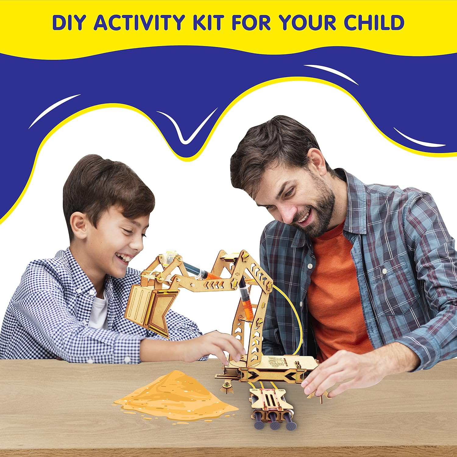 Genius Box Hydraulic Excavator DIY Science Kit for 8+ Year Age, STEM Toy, Learning Kit, Educational and Construction Kit