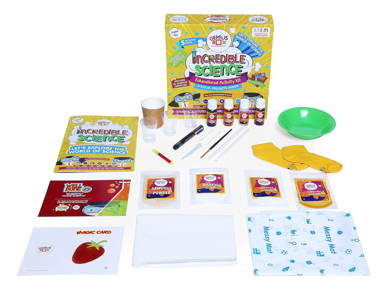 Genius Box Incredible Science Activity Kit for 4 Years and Up : DIY Kit, Educational Toy, Educational Kit, STEM Toy, Science Experiment, Learning Kit