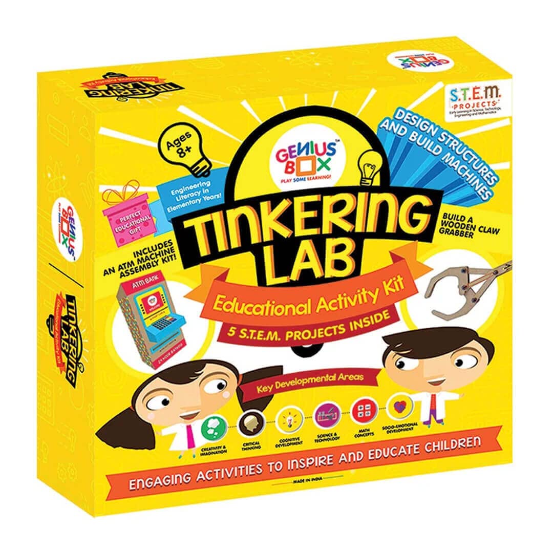 Genius Box - Play some Learning Educational Toy for 8+ Year Age: Tinkering Lab DIY, Activity Kit, Experiment, Learning Kit, Educational Kit, STEM Toy