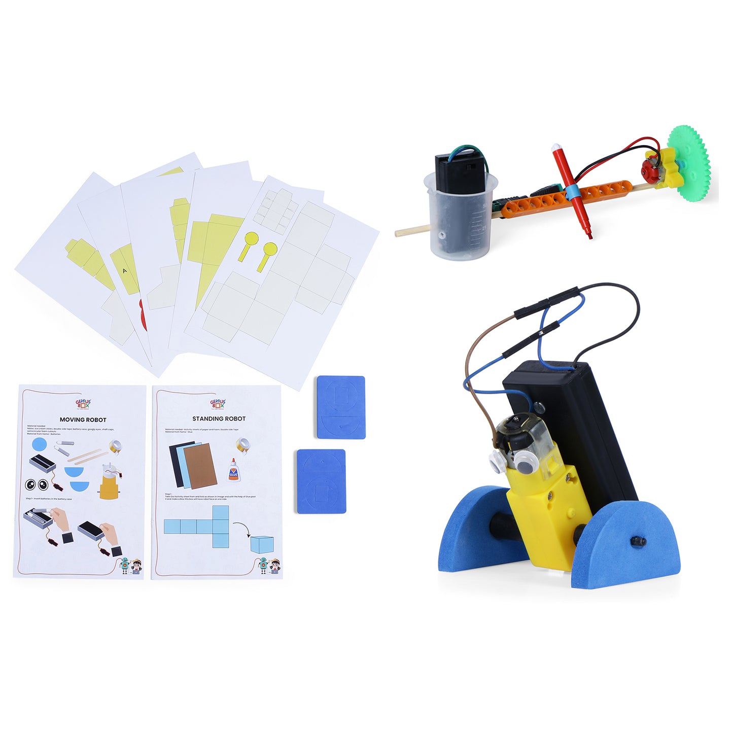 Genius Box  Play some Learning Educational Toy  for 5+ Year Age Ultimate Robotics Kit STEM DIY Learning 10 Multi Activity kit - Gifts4All