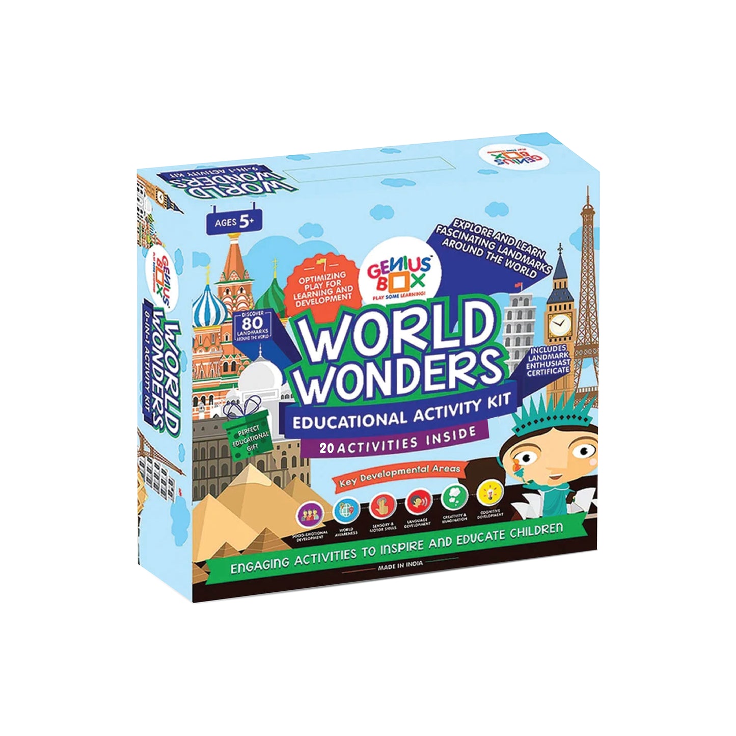 Genius Box Educational Toy for 5+ Year Age: World Wonders DIY, Activity Kit, Learning Kit, Educational Kit, STEM Toy 20 Activity Kit - Gifts4All